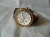 Ceas de dama FOSSIL multidate ,placaj auriu , otel, cod F1, Piele