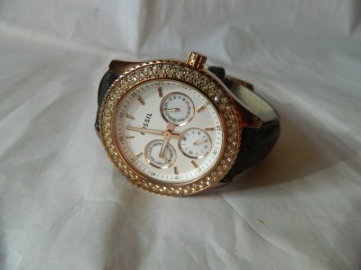 Ceas de dama FOSSIL multidate ,placaj auriu , otel, cod F1 foto
