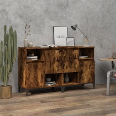 vidaXL Servante, 2 buc, stejar afumat, 60x30x75 cm, lemn prelucrat