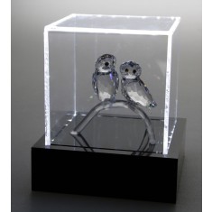 Cub acrilic iluminat LED, Light Cube, pentru prezentare