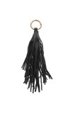 Cheie cu ciucure din piele, ornament decorativ pentru femei &ndash; Negru