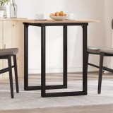 VidaXL Masă de bucătărie, cadru O, 60x60x75 cm lemn masiv pin și Oţel