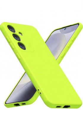 Huse silicon cu microfibra pentru Samsung Galaxy S24 Plus Verde Neon foto
