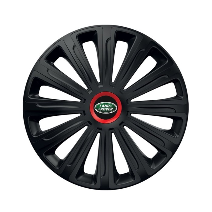 Set 4 capace roti Negre Cu Inel Rosu Trend R14 pentru gama auto Land Rover