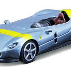 Macheta masinuta Bburago scara 1/43 Ferrari Monza SP1, gri si galben,