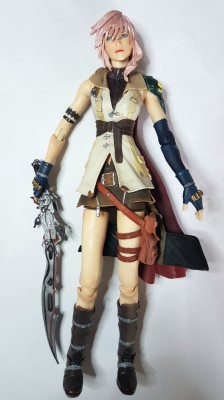 Figurina Play Arts Kai Action Figure LIGHTNING Square-Enix Japan Rare 23cm 2009 foto