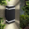 Lampa Exterior LED GU10 35W Sus Jos IP54 Neagra masterLED - Aplica Perete, Gradina, Terasa, Balcon - Corp Iluminat Modern