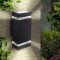 Lampa de exterior, 2x LED GU10, 35W, orientare sus jos, IP54, negru