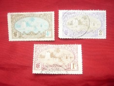 Serie mica Somalia Franceza 1909 Motive locale , 3 val. stamp. foto