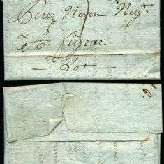 France 1810 Rare Stampless Cover + Content 81 Limoges Figeac D.1076