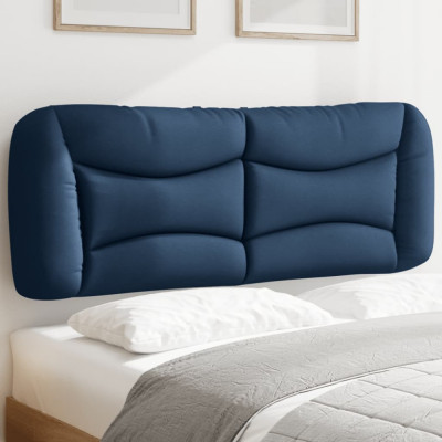 vidaXL Pernă pentru tăblie de pat, albastru, 140 cm, material textil foto