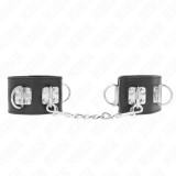 KINK - MULTIPOSITION WRIST RESTRAINTS WITH PADLOCK CLOSURE BLACK ADJUSTABLE 16-23 CM X 5.5 CM, KINK WRIST RESTRAINT