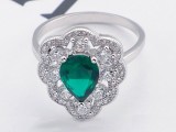 INEL ARGINT CU Zirconiu Verde FEMEI, Argintboutique