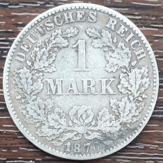 (A427) MONEDA DIN ARGINT GERMANIA - 1 MARK 1876, LIT. H, NECURATATA