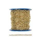 Lant din otel, Vormann, pentru ceas, cu za ovala, auriu, 1.3 mm