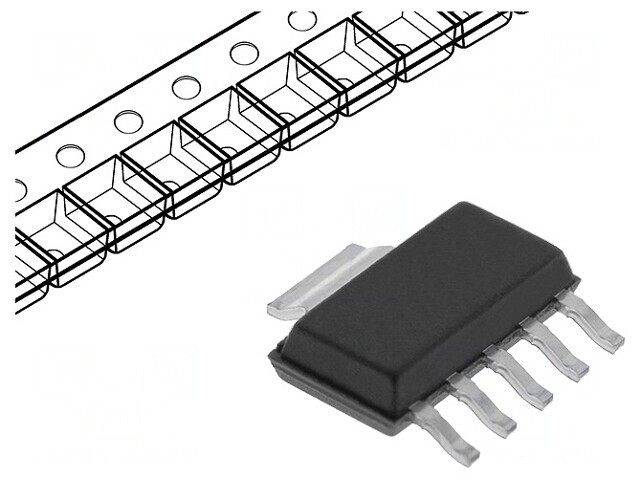 Stabilizator de tensiune LDO 3,3V 1A SOT223-6