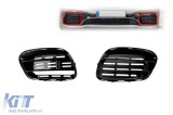 Set grilaj frontal potrivit pentru bara de protectie A Design S63 pentru Mercedes S-Class W222 2017-2020, stanga si dreapta Performance AutoTuning