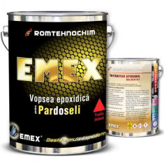 Pachet Vopsea Epoxidica Pardoseala ?Emex? - Maro - Bid. 20 Kg + Intaritor - Bid. 3.50 Kg foto