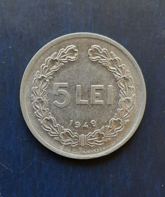 5 Lei 1949, Romania - luciu de batere - B 4358 foto