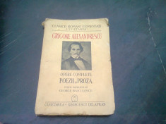 OPERE COMPLETE POEZII SI PROZA - GRIGORE ALEXANDRESCU foto