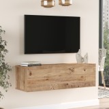 Comoda TV Lapinlahti 29,5x100x31,5cm pal stejar rustic [en.casa] HausGarden Leisure, [en.casa]