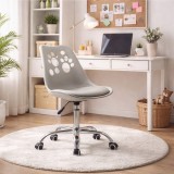 Cumpara ieftin Scaun birou rotativ Artool Print Leobert, PP Gri, 50x57x81.5-93.5 cm, ergonomic, metal, roti cauciuc, max 120kg