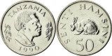 Tanzania 1990 - 50 senti, iepure, UNC