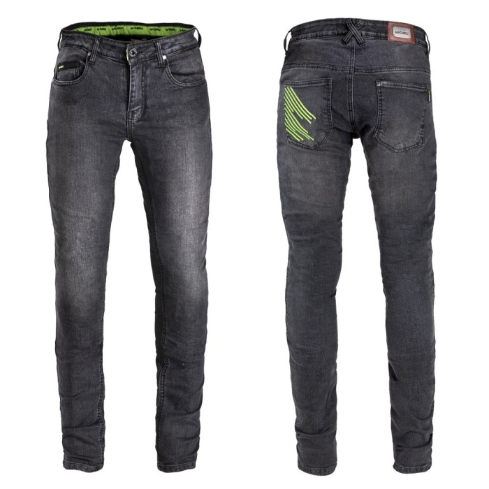 Pantaloni Moto Barbati Jeans W-TEC Leonard Negru, XXL