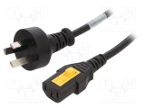 Cablu SCHURTER 3x1mm2 AS 3112 IEC C13 mamă PVC 2m cu blocare