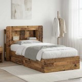 Cumpara ieftin Cadru de pat cu depozitare cu headboard Lemn vechi 80 x 200 cm