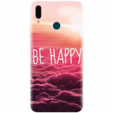 Husa silicon pentru Huawei Y9 2019, Be Happy Puffy Clouds