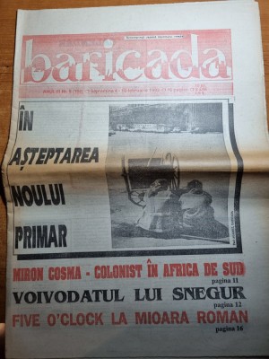 baricada 4-10 februarie 1992-art. miron cosma si mioara roman foto