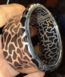 ANGELIQUE de PARIS, BRATARA ARGINT 925/ BRATARA TIP MANSETA MODEL,,GIRAFFE&quot; CU EMAIL/ VEZI POZELE