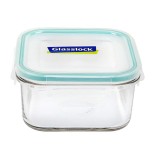 Cutie Glasslock, patrata, din sticla, cu capac plastic, 480 ml