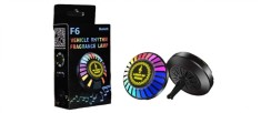 Lampă Ambientală si Difuzor Auto cu Funcție de Odorizant, Umidificator si Aromaterapie cu Ritm Muzical RGB pentru Interior cu 24 de LED-uri, AutoREY&reg;
