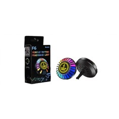 Lampă Ambientală si Difuzor Auto cu Funcție de Odorizant, Umidificator si Aromaterapie cu Ritm Muzical RGB pentru Interior cu 24 de LED-uri, AutoREY&reg;