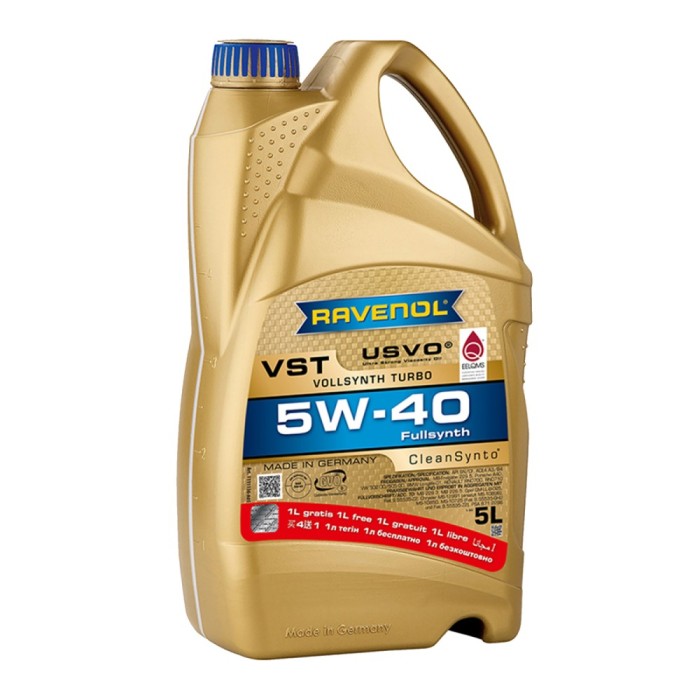 Ulei Ravenol VST USVO 5W40 5 litri (4+1 gratis)