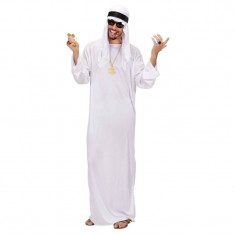 Costum Print Arab carnaval, marime barbati, roba si accesoriu de cap, alb foto
