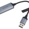 Adaptor HDMI USB A USB C 0,1m gri - Adaptor HDMI USB A USB C 0,1m gri