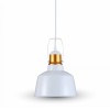 Corp suspendat pentru iluminat max 60w ip20 aluminiu, alb, V-TAC