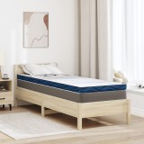 vidaXL Păturile pentru saltea Alb și albastru 80 x 200 cm