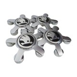 Set 4 Capace Jante Aliaj Skoda 135mm, Argintiu