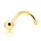 Piercing de nas din aur 14K - bila neteda, stralucitoare
