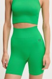 P.E Nation pantaloni scurți de antrenament Restore Seamless culoarea negru, uni, high waist, 243S296