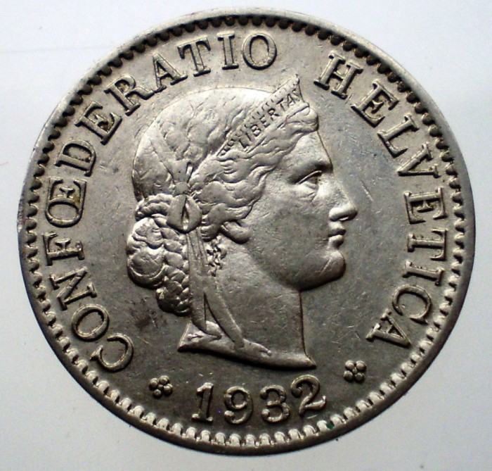 1.585 ELVETIA 5 RAPPEN 1932 B NICHEL