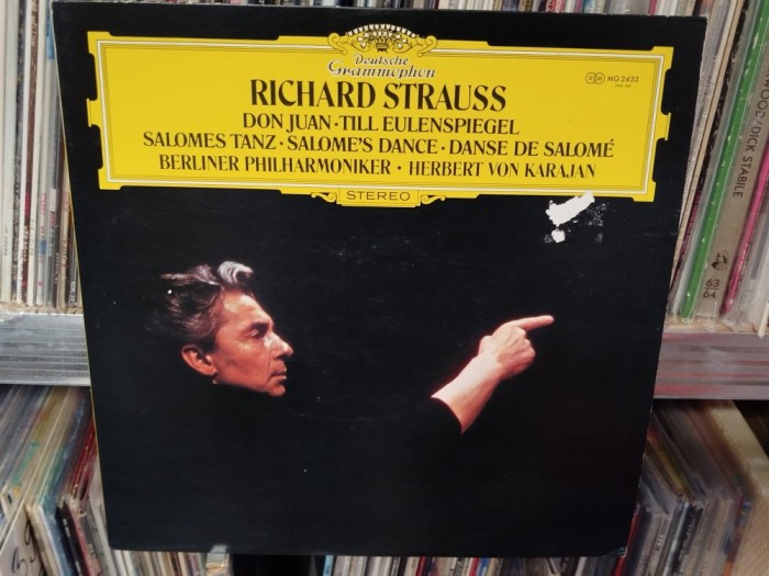 Vinil LP &quot;Japan Press&quot; Richard Strauss, Berliner Philharmoniker &middot; Herbert von Karajan &ndash; Don Juan &middot; Till Eulenspiegel &middot; Salomes Tanz (NM)