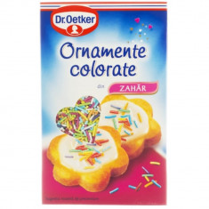 Ornamente Colorate pentru Prajituri DR. OETKER, Zahar, 80 g, Ornamente de Zahar, Ornamente pentru Deserturi, Ornamente de Zahar pentru Prajituri, Orna