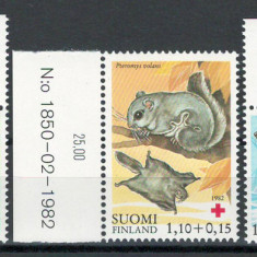 Finlanda 1982 MNH - Crucea Rosie: animale amenintate, nestampilat