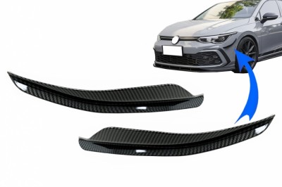 Ornamente bara fata flapsuri VW Golf 8 Mk8 MQB GTI / R-Line (2020-Up) Carbon Look Performance AutoTuning foto