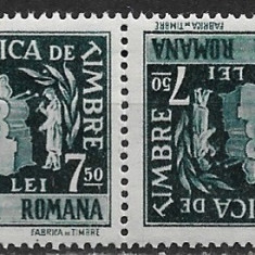 B2737 - Romania 1948 - Fabrica de timbre tete-beche neuzat,perfecta stare